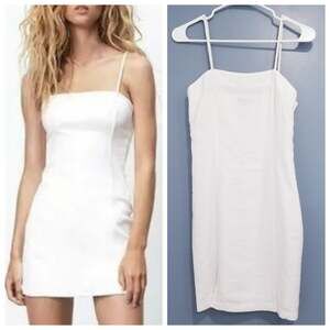The Range White Mini Dress Squared Neckline